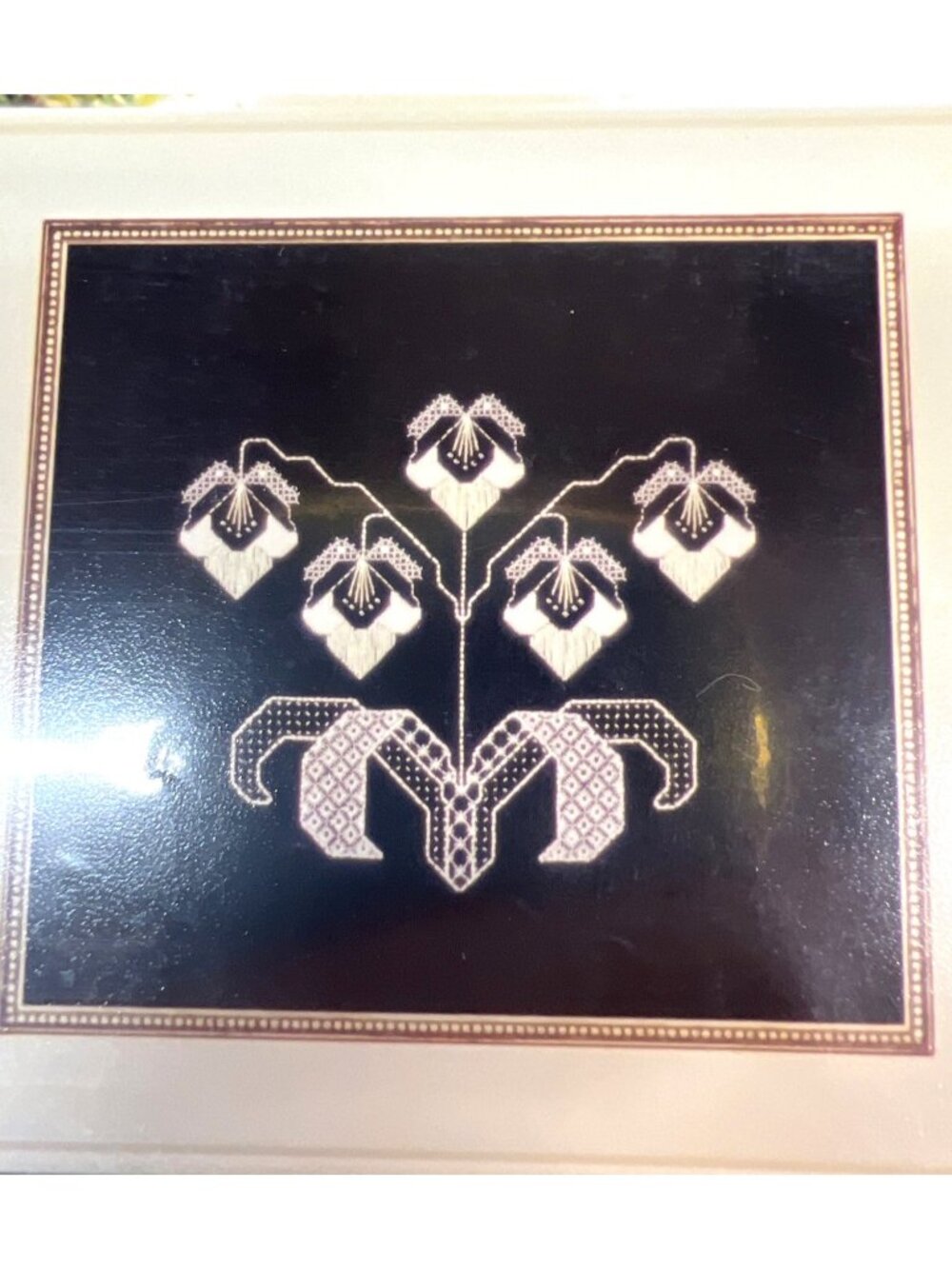 RARE Threadneedle Thistle Black & White Cross Stitch Pattern
